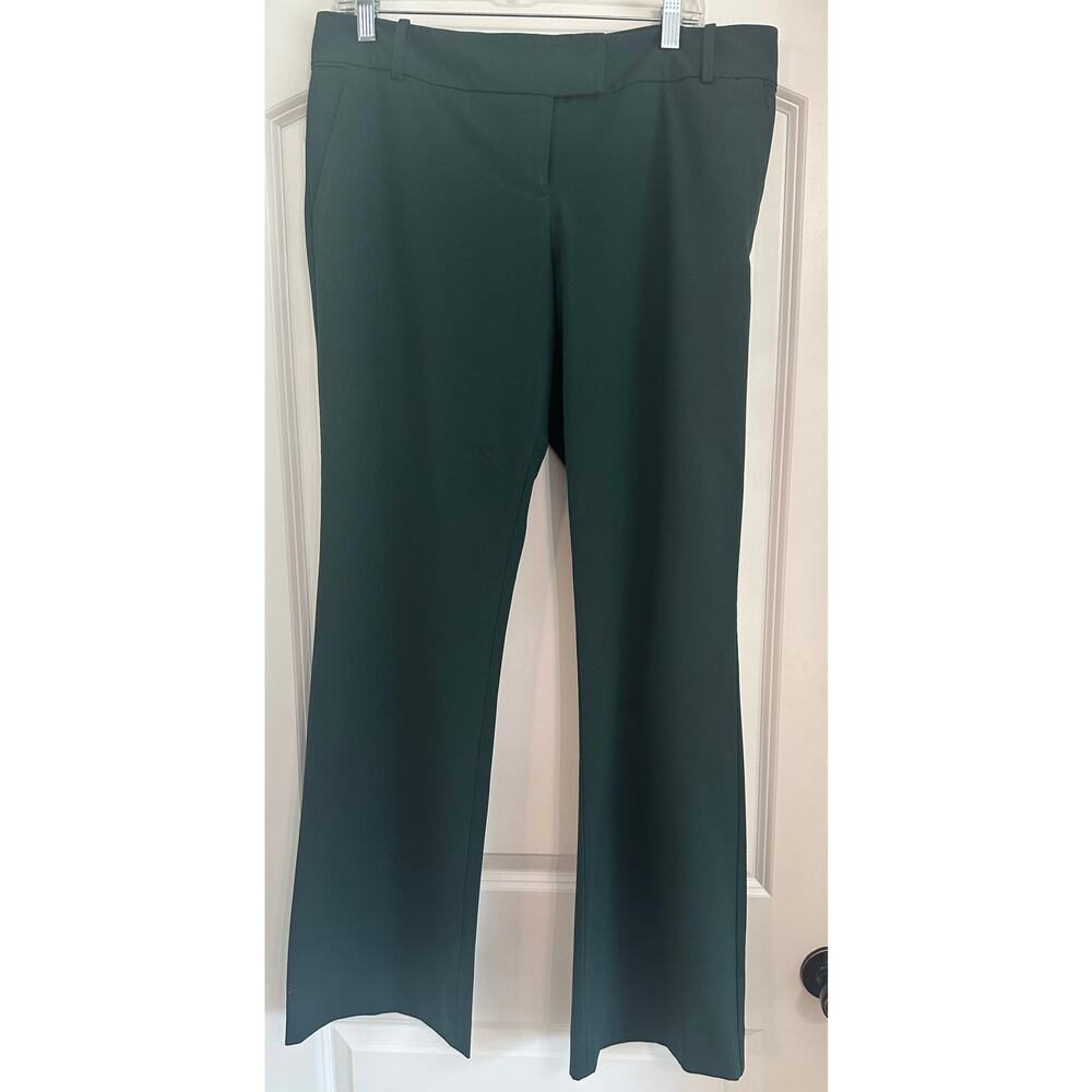 The Limited Drew Fit Pants 14 Long Green High Rise Straight Leg Women